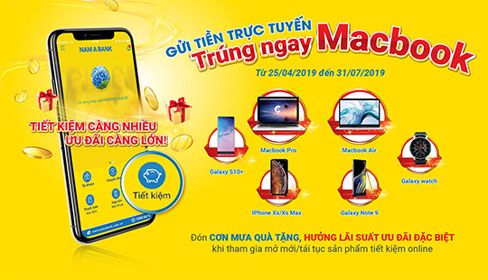 GỬI TIỀN TRỰC TUYẾN – TRÚNG NGAY MACBOOK