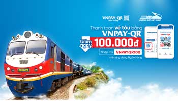 GIẢM 100.000VNĐ KHI THANH TOÁN VÉ TÀU TẾT BẰNG QR PAY TRÊN MOBILE BANKING