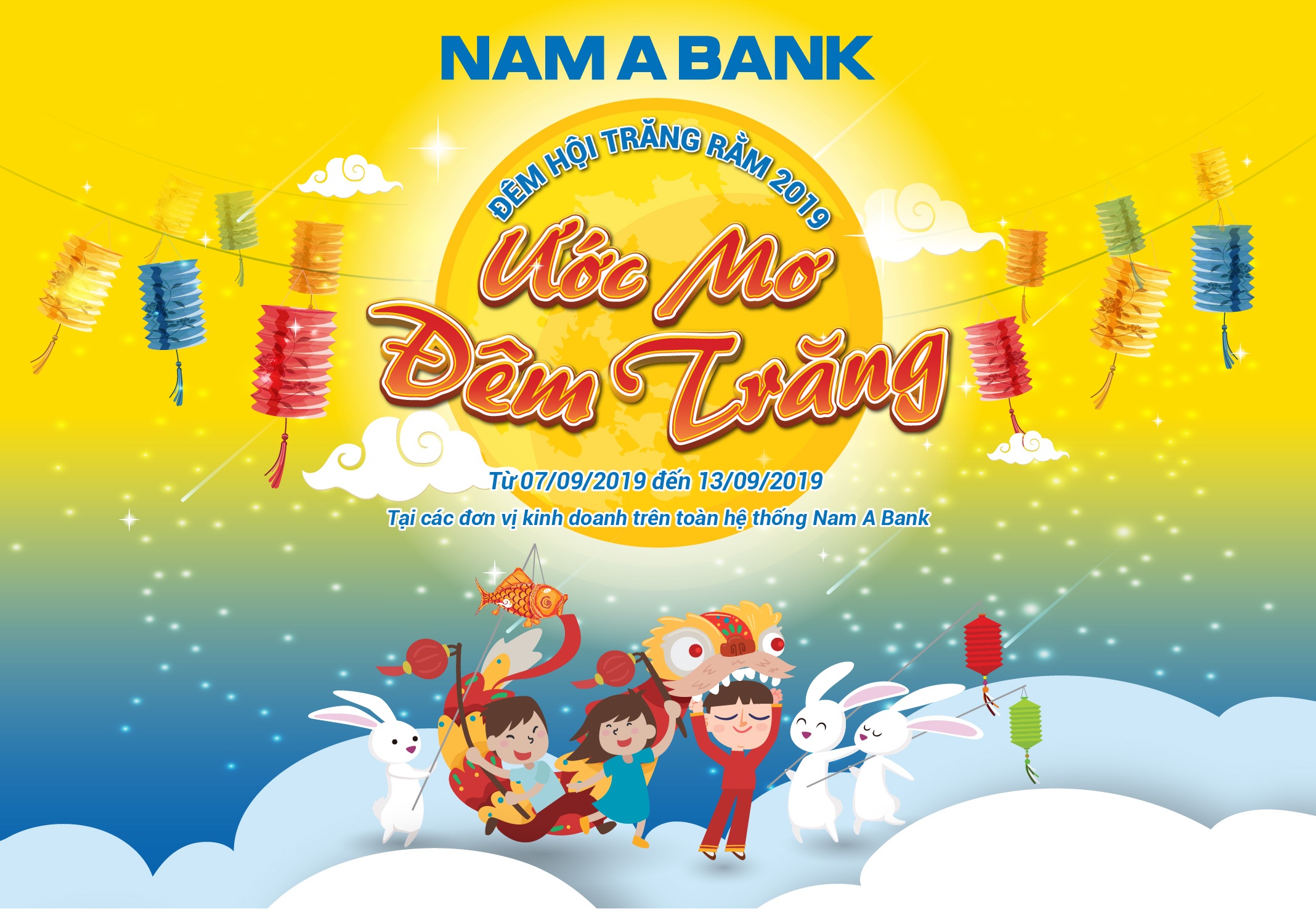 NAM A BANK THÔNG BÁO ĐỊA ĐIỂM TỔ CHỨC CHƯƠNG TRÌNH "ĐÊM HỘI TRĂNG RẰM 2019"