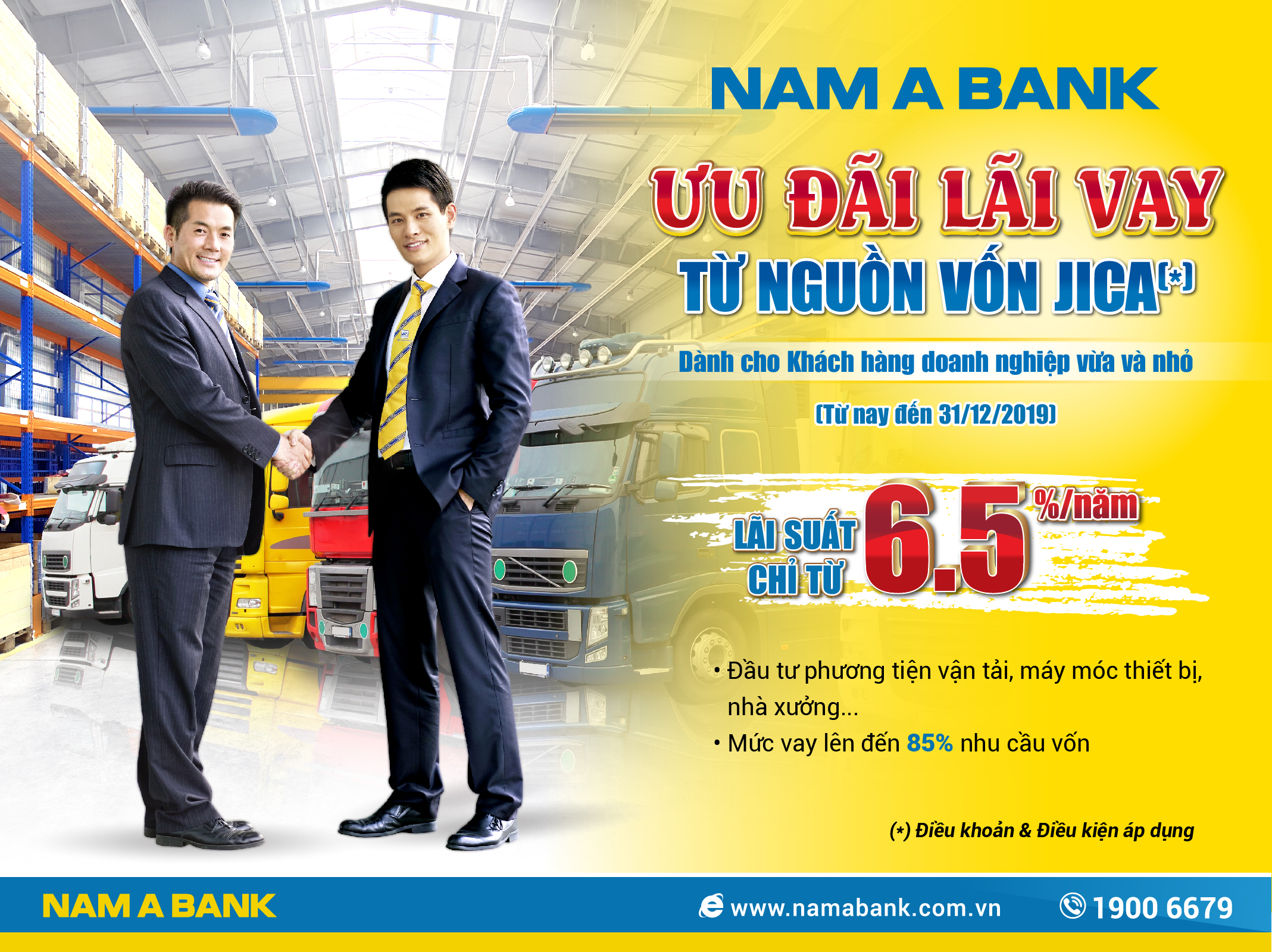 NAM A BANK ƯU ĐÃI LÃI VAY TỪ 6.5%/NĂM CHO DOANH NGHIỆP VỪA VÀ NHỎ
