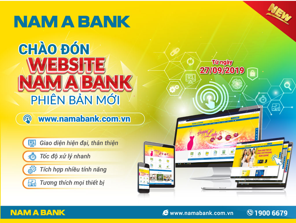 NAM A BANK RA MẮT WEBSITE PHIÊN BẢN MỚI NÂNG CAO TRẢI NGHIỆM CHO NGƯỜI DÙNG