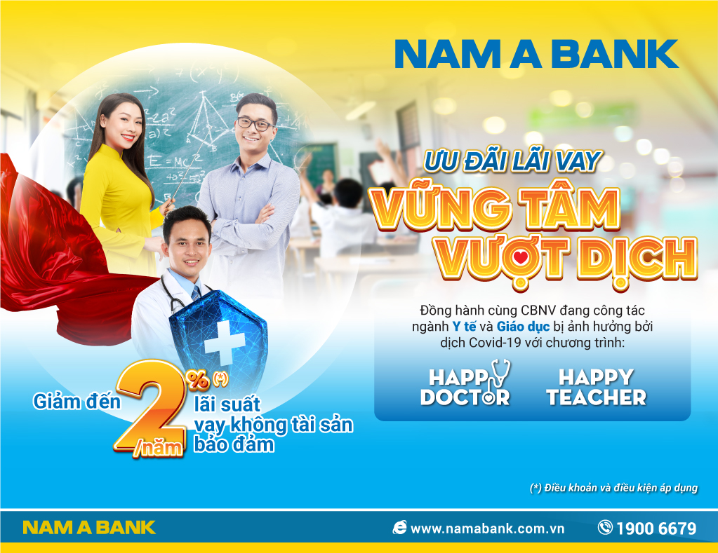 NGÂN HÀNG ƯU ĐÃI VAY CHO CBNV NGÀNH GIÁO DỤC VÀ Y TẾ MÙA DỊCH COVID-19