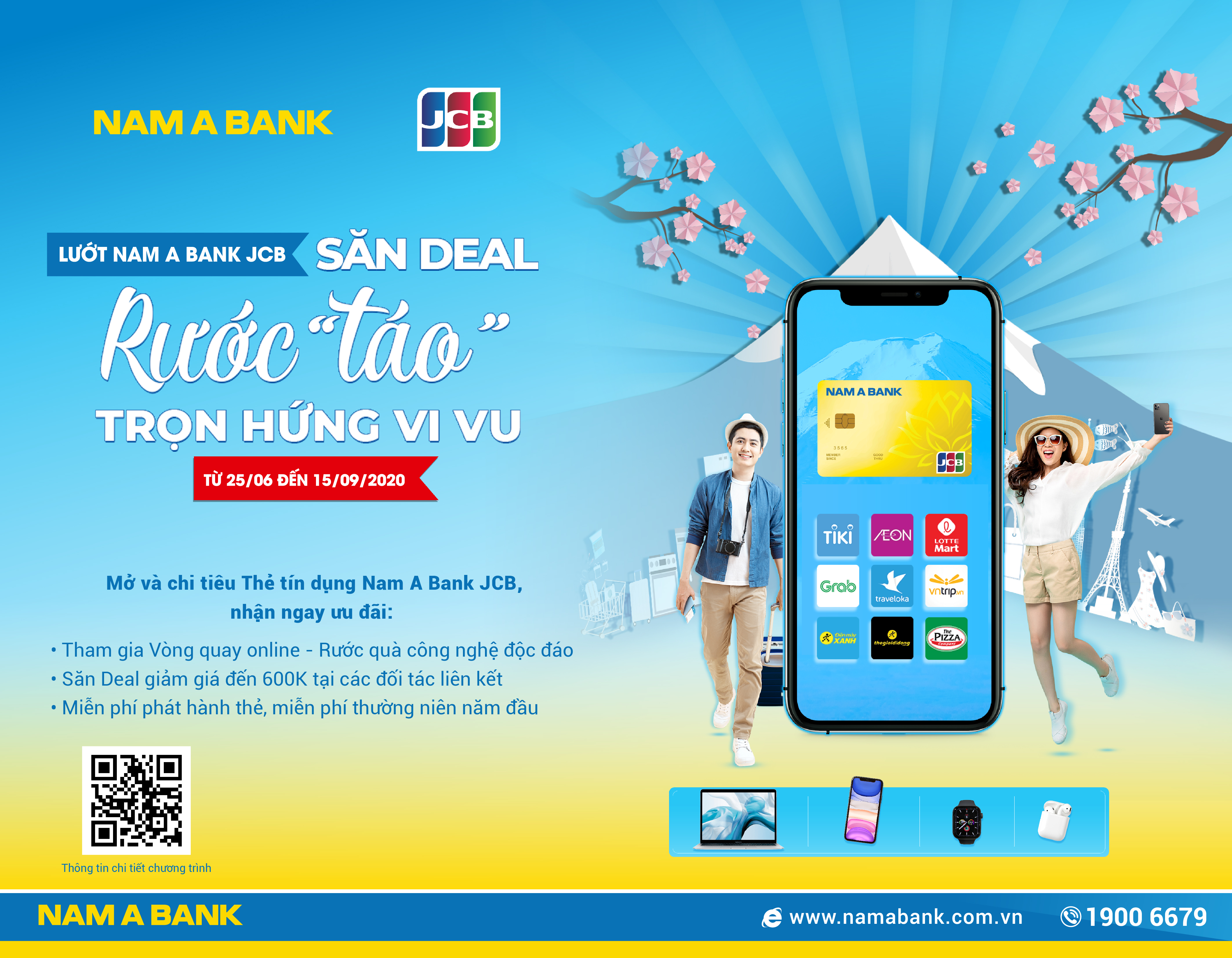 RƯỚC “TÁO” XỊN CÙNG THẺ TÍN DỤNG NAM A BANK JCB