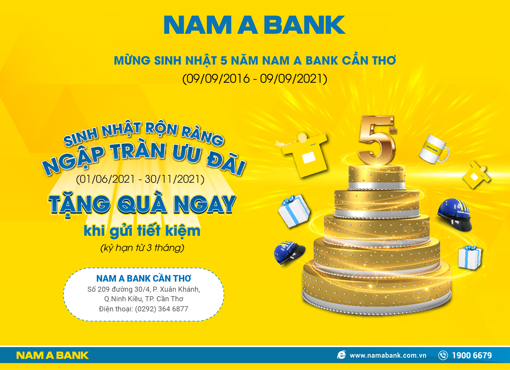 GỬI TIẾT KIỆM NHẬN NGÀN QUÀ TẶNG HẤP DẪN TẠI CỤM  NAM A BANK CẦN THƠ