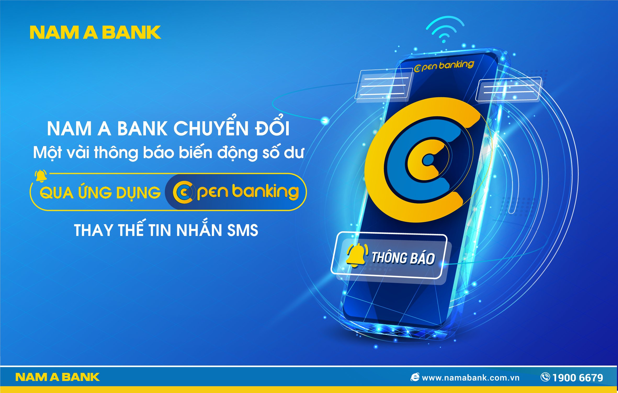 Thông báo thay đổi chính sách dịch vụ SMS Banking về việc nhận tin nhắn thông báo biến động số dư