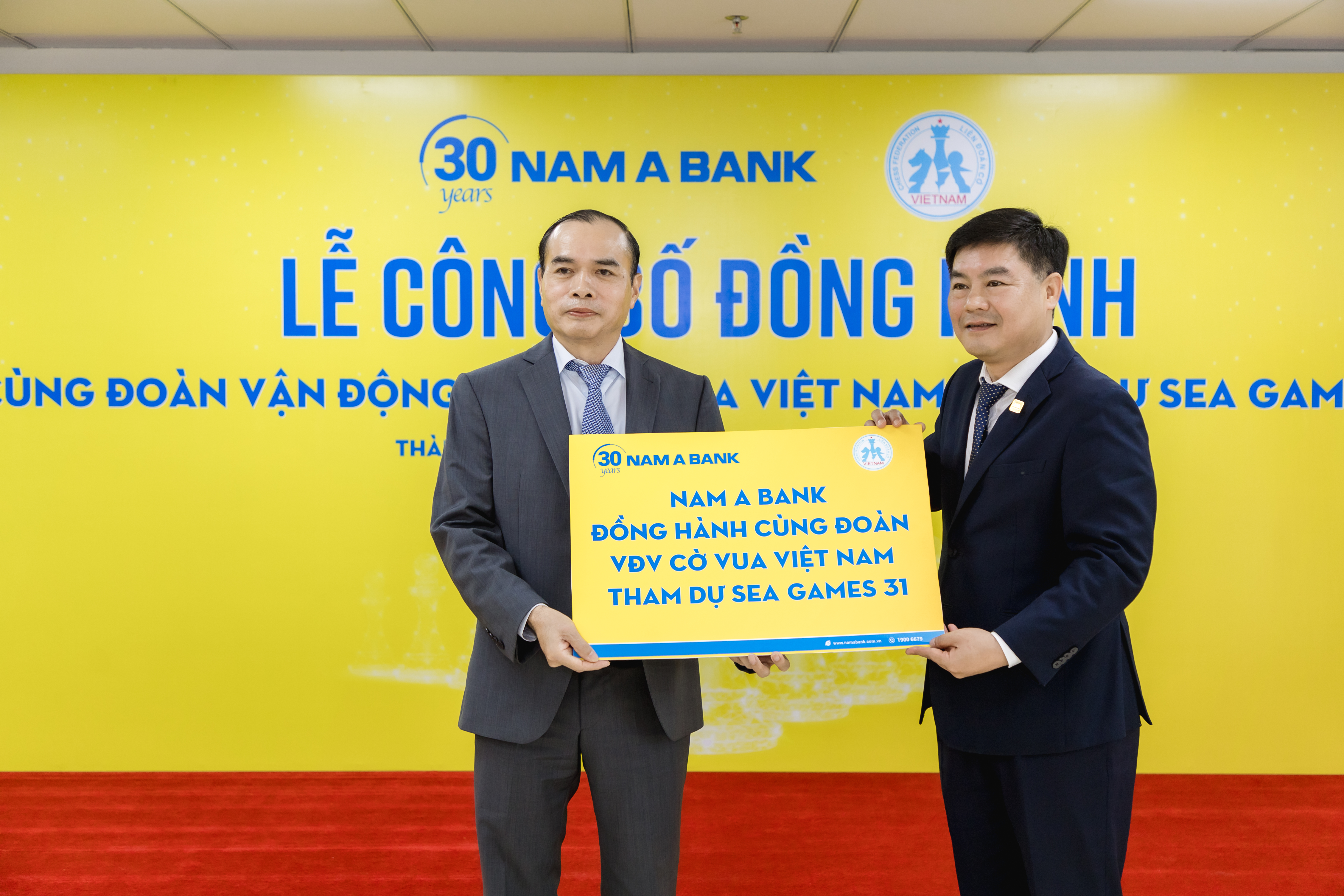 NAM A BANK ĐỒNG HÀNH CÙNG ĐỘI TUYỂN CỜ VUA VIỆT NAM THAM DỰ SEAGAME 31