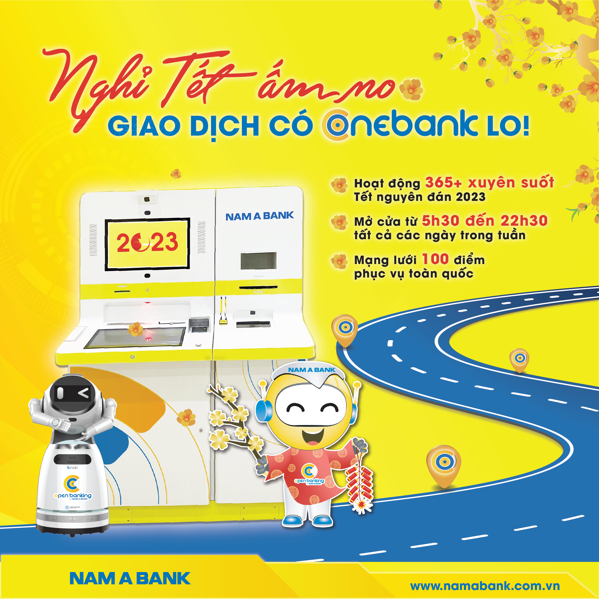 THÔNG BÁO ONEBANK HOẠT ĐỘNG XUYÊN TẾT 2023