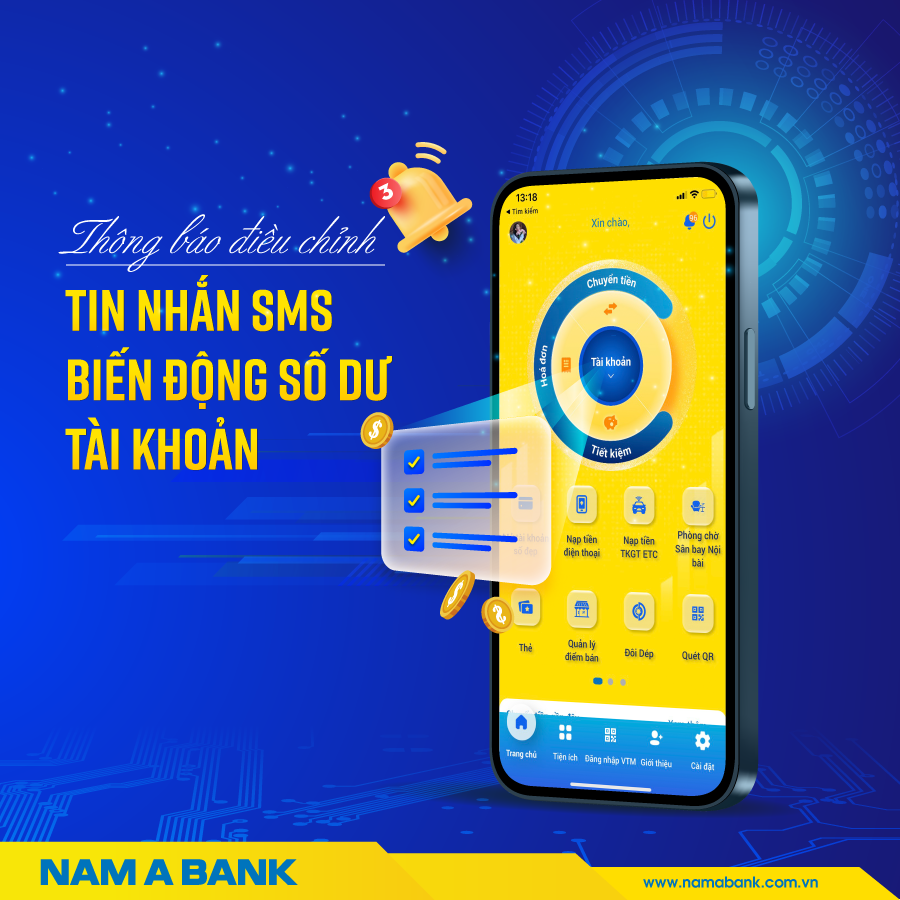 THÔNG BÁO ĐIỀU CHỈNH  TIN NHẮN SMS BIẾN ĐỘNG SỐ DƯ TÀI KHOẢN