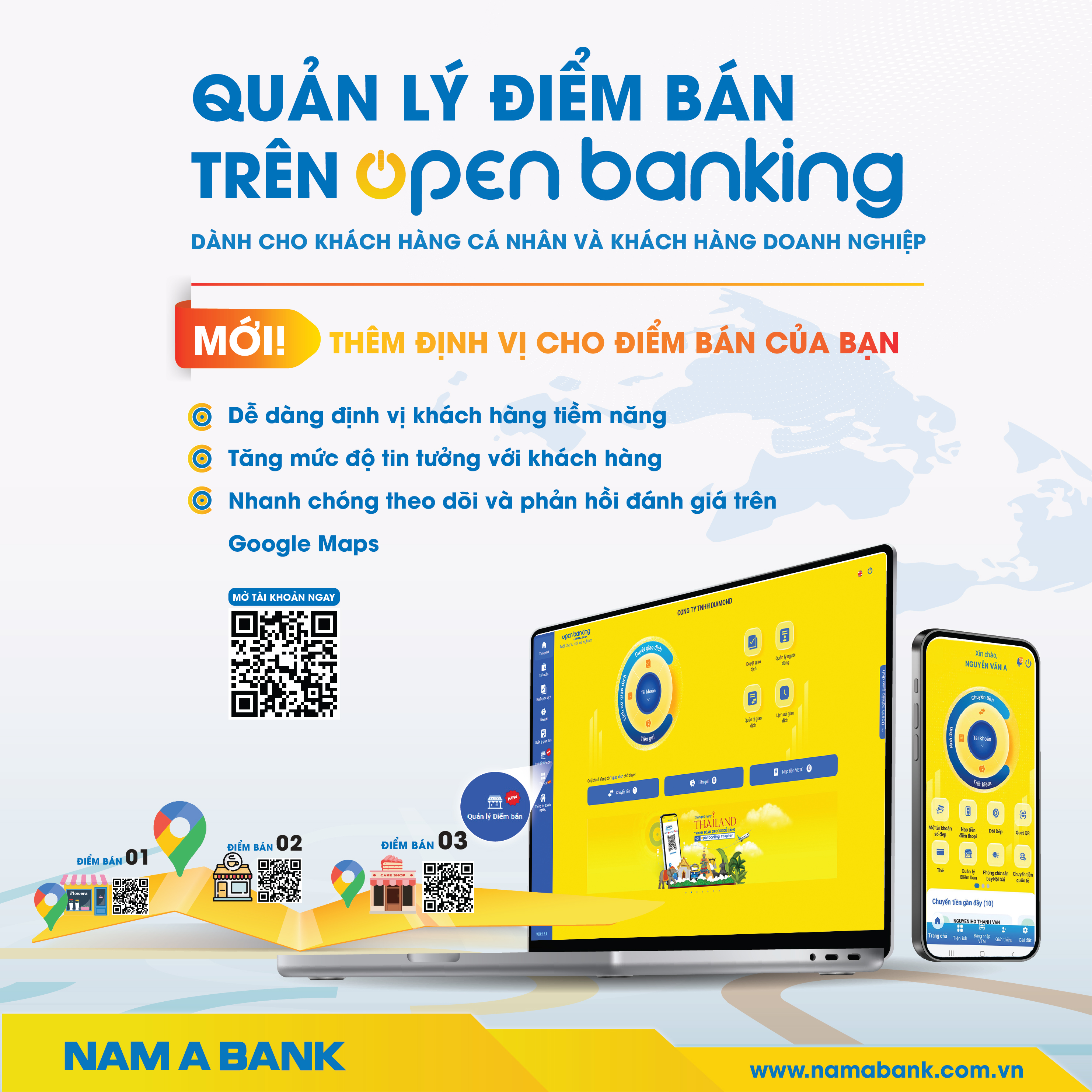TÍNH NĂNG QUẢN LÝ ĐIỂM BÁN TRÊN OPEN BANKING DÀNH CHO KHÁCH HÀNG CÁ NHÂN & KHÁCH HÀNG TỔ CHỨC