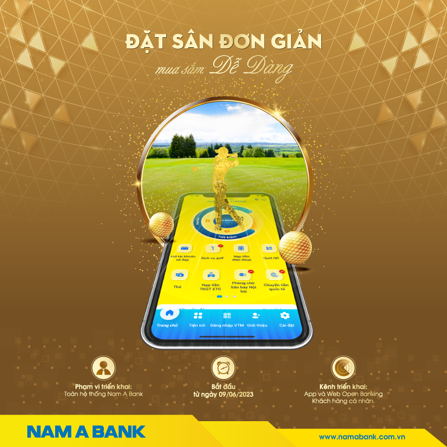 TRIỂN KHAI TÍNH NĂNG ĐẶT SÂN VÀ MUA SẮM DỊCH VỤ GOLF CỦA VGS BOOKING TRÊN OPEN BANKING