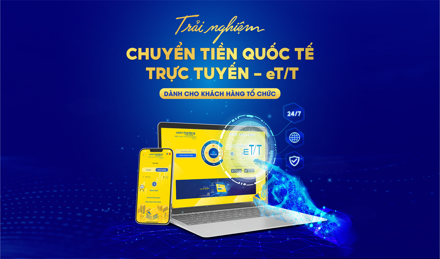 Thêm tính năng “Chuyển tiền quốc tế trực tuyến – eT/T” trên Open Banking dành cho khách hàng tổ chức