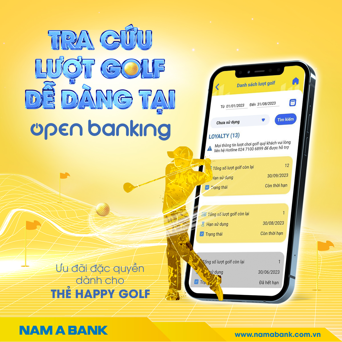 Triển khai tính năng tra cứu lượt Golf tại Open Banking