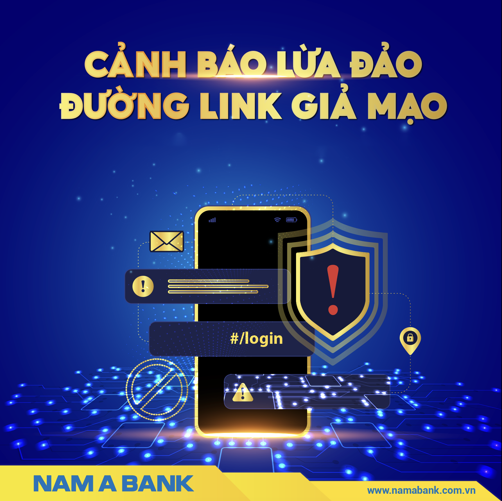 CẢNH BÁO LỪA ĐẢO: ĐƯỜNG LINK GIẢ MẠO NAM A BANK
