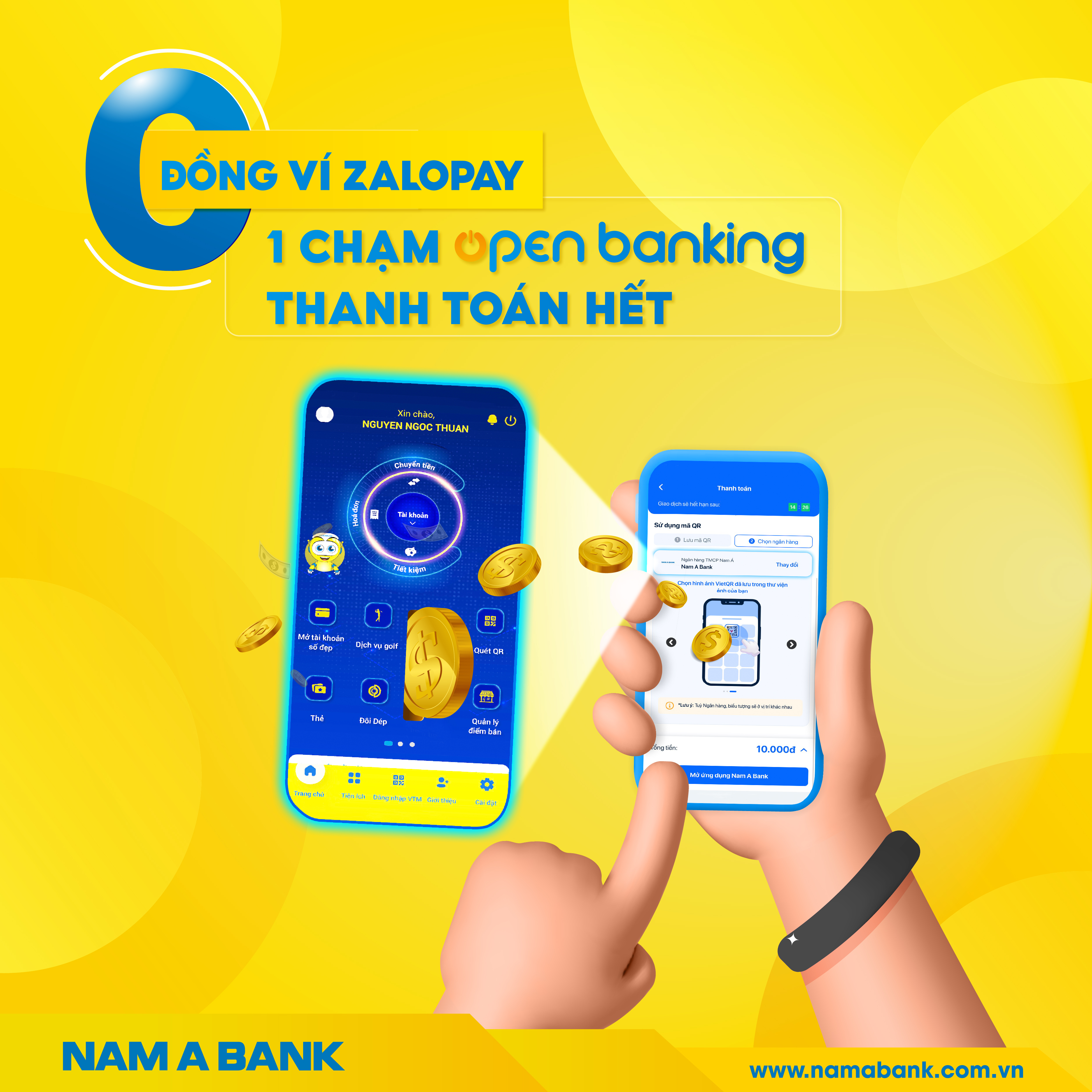 THANH TOÁN DỊCH VỤ TẠI ZALOPAY KHÔNG CẦN NẠP TIỀN VÀO VÍ CÙNG OPEN BANKING