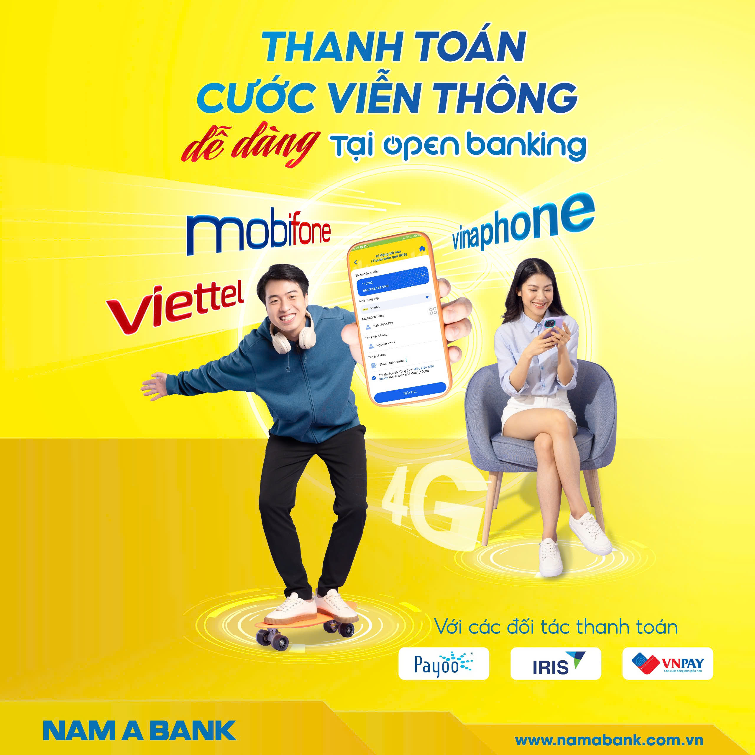 THANH TOÁN CƯỚC VIỄN THÔNG DỄ DÀNG TẠI OPEN BANKING