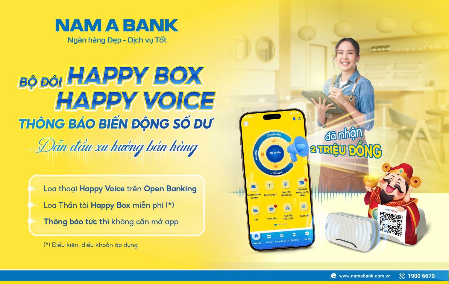 NAM A BANK TIÊN PHONG RA MẮT BỘ ĐÔI THÔNG BÁO BIẾN ĐỘNG SỐ DƯ BẰNG GIỌNG NÓI
