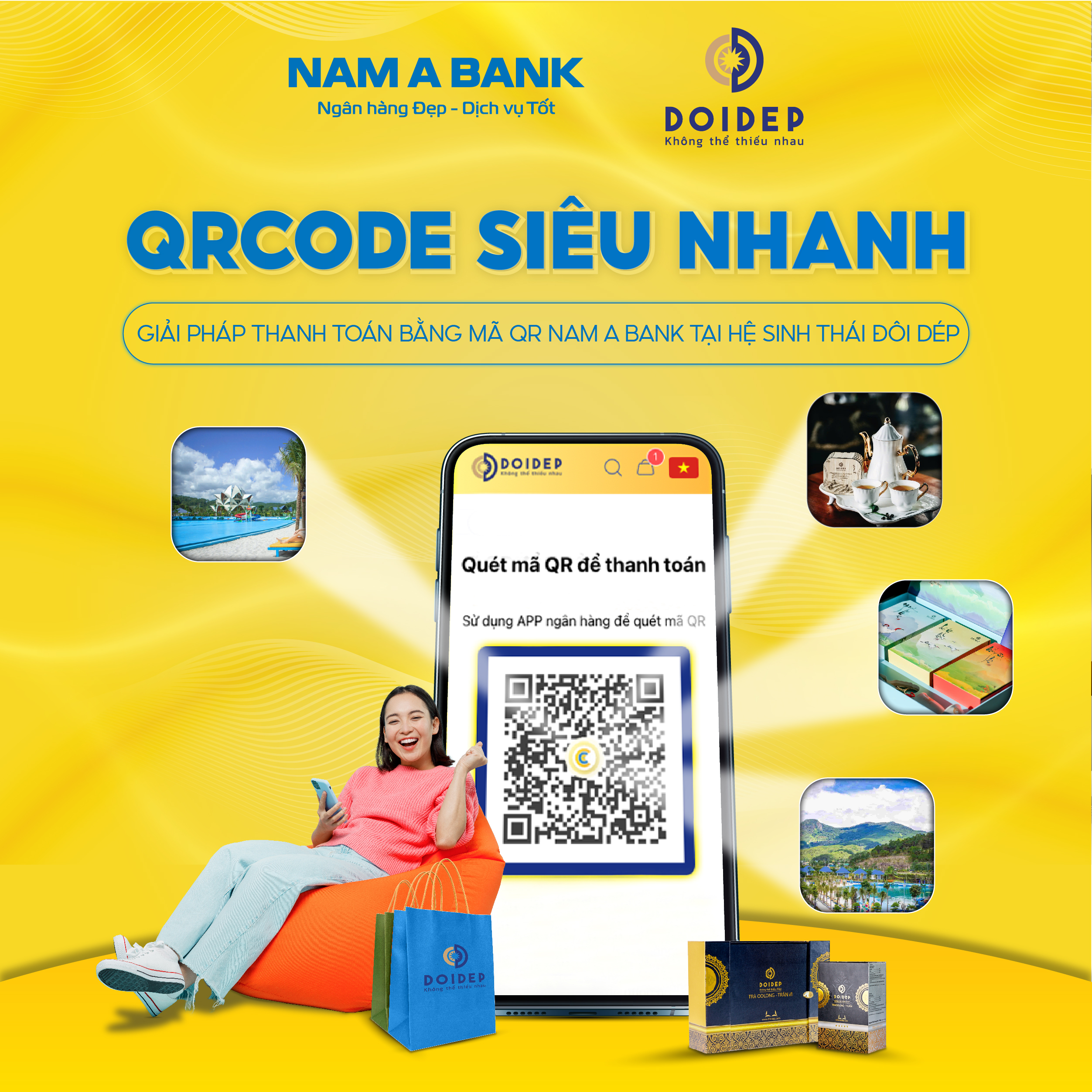GIẢI PHÁP THANH TOÁN BẰNG QRCODE NAM A BANK TẠI HỆ SINH THÁI ĐÔI ĐÉP