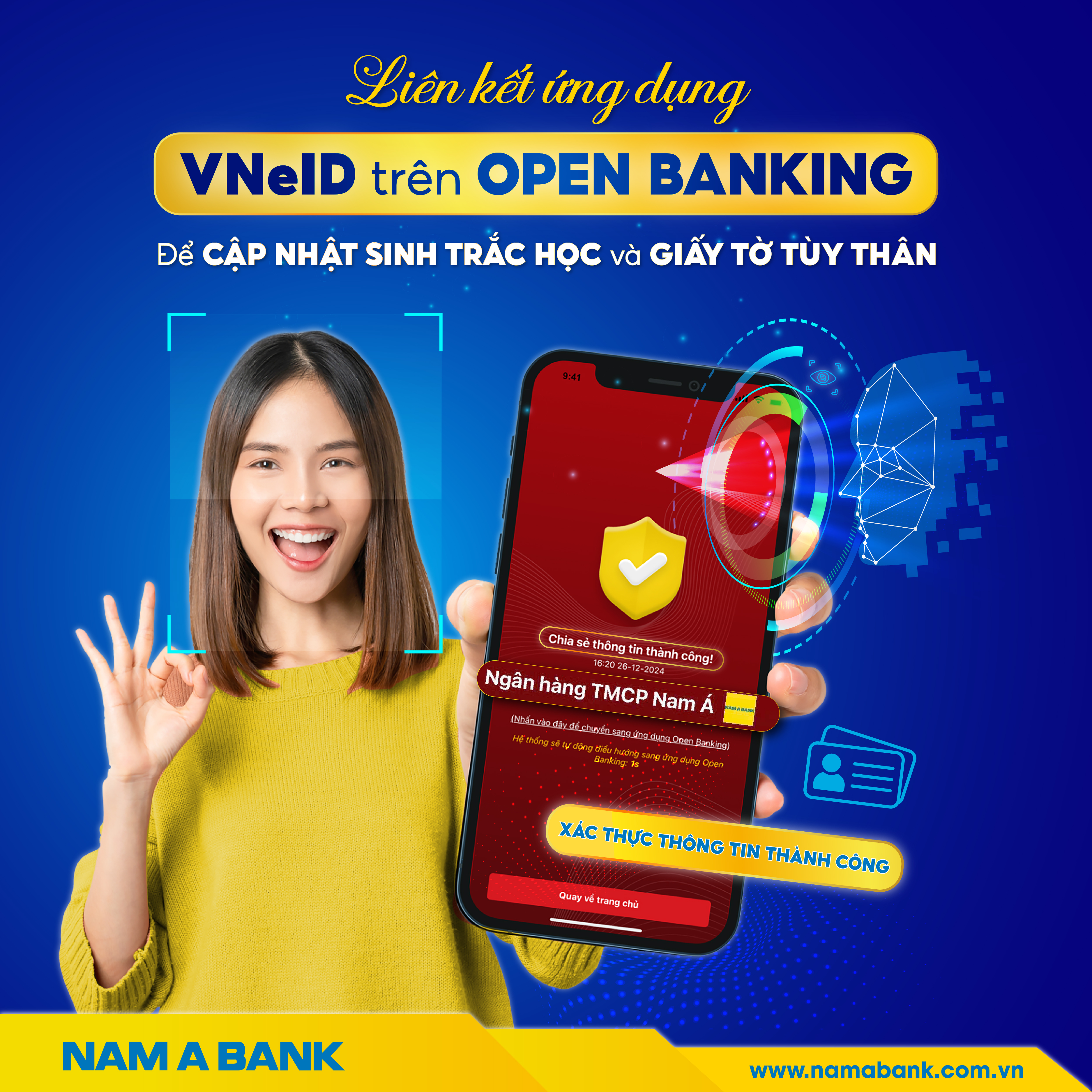 XÁC THỰC SINH TRẮC HỌC LIÊN KẾT ỨNG DỤNG VNEID