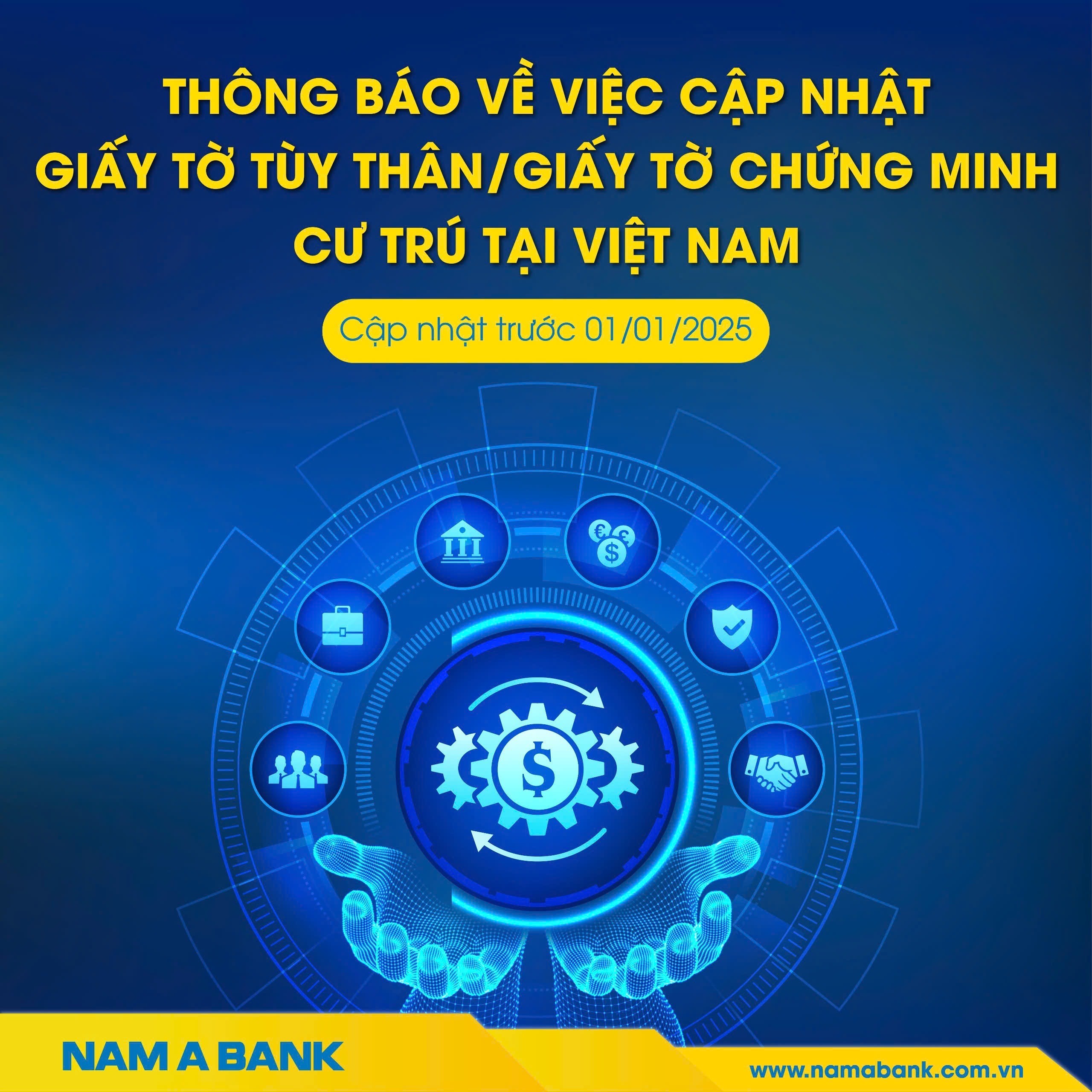 Thông báo về việc cập nhật giấy tờ tùy thân sắp hết hạn và chưa cập nhật thông tin sinh trắc học - Tháng 05/2025