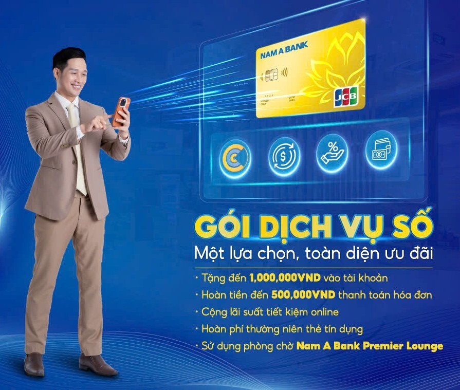 NAM A BANK DÀNH NHIỀU ƯU ĐÃI CHO KHÁCH HÀNG GIAO DỊCH KHÔNG TIỀN MẶT