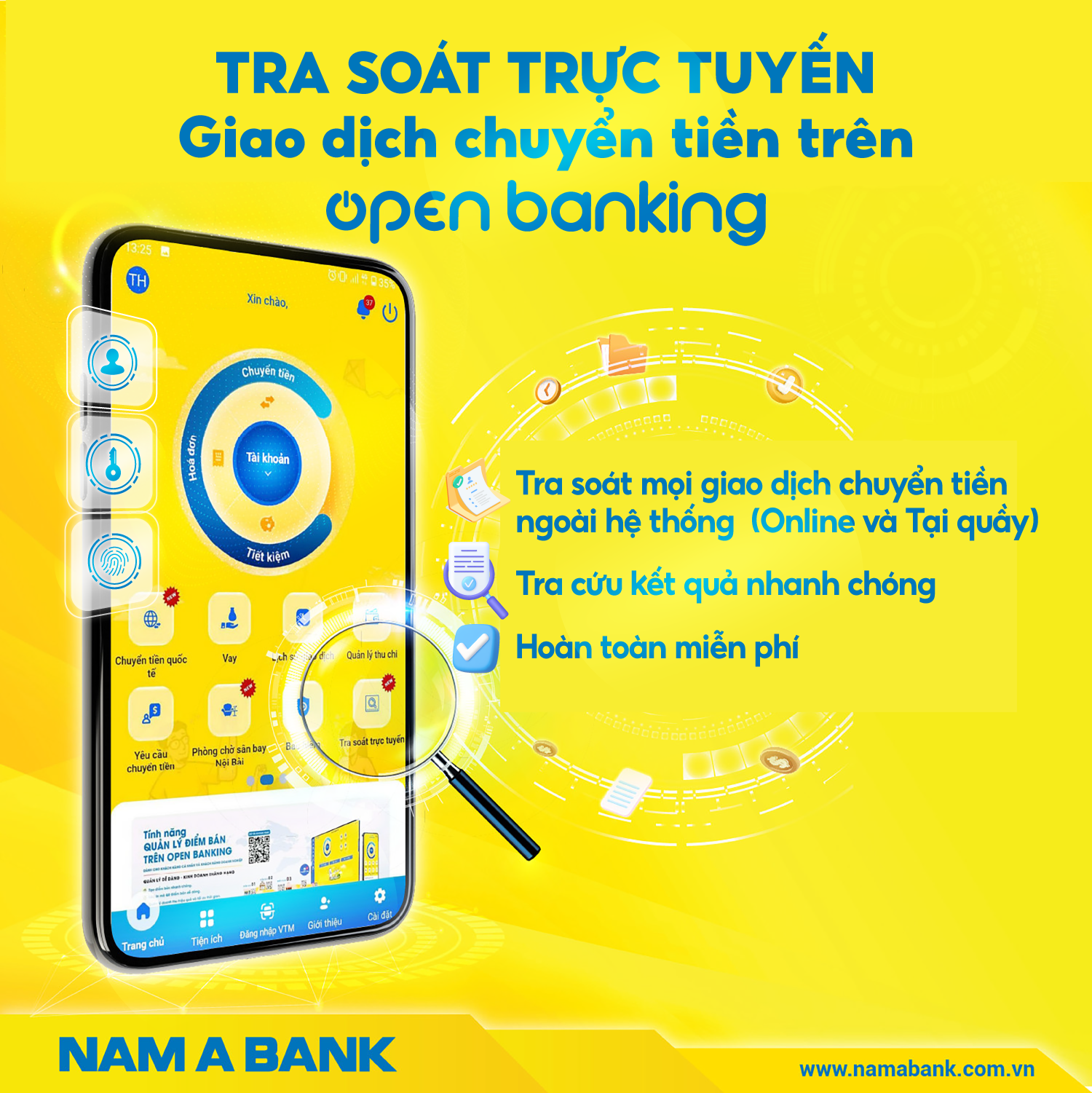 TÍNH NĂNG TRA SOÁT TRỰC TUYẾN GIAO DỊCH CHUYỂN TIỀN TRÊN OPEN BANKING