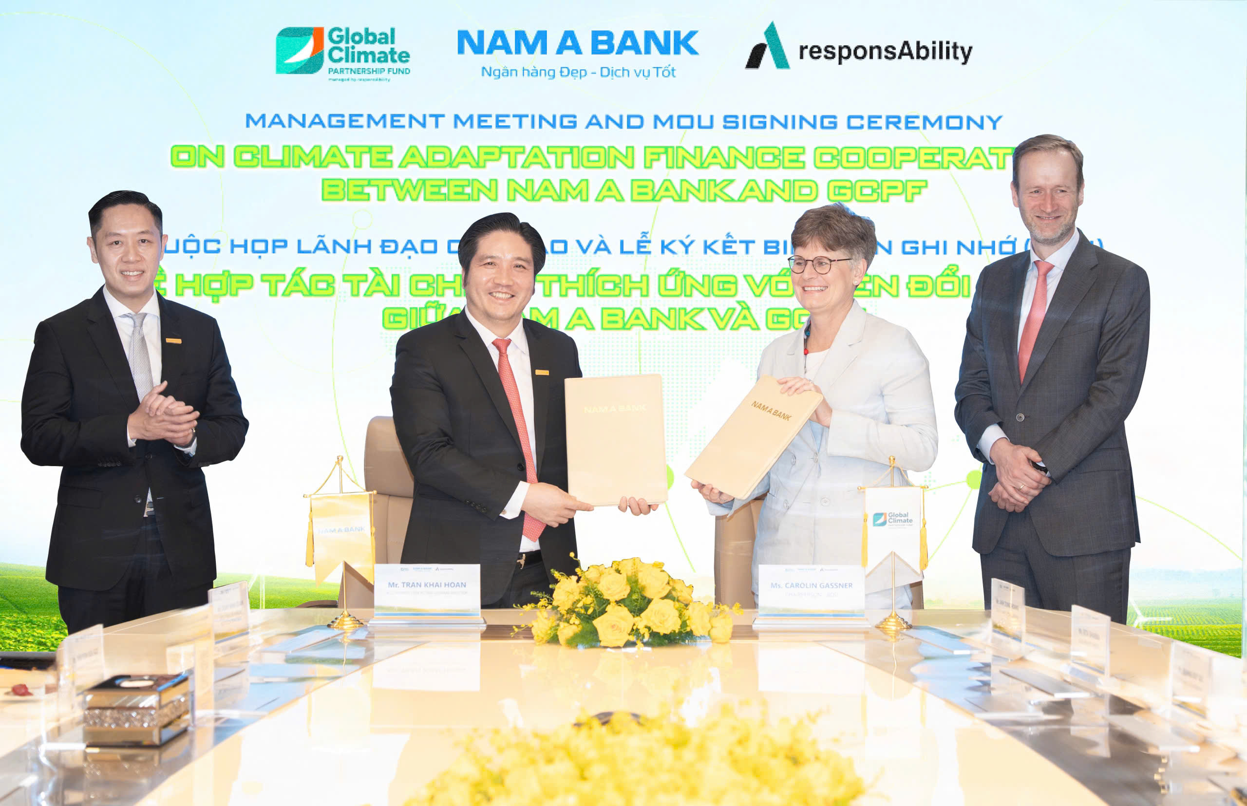NAM A BANK VÀ GCPF KÝ KẾT BIÊN BẢN GHI NHỚ: PHỐI HỢP NGHIÊN CỨU KHUNG TÀI CHÍNH THÍCH ỨNG BIẾN ĐỔI KHÍ HẬU TỪ NĂM 2026