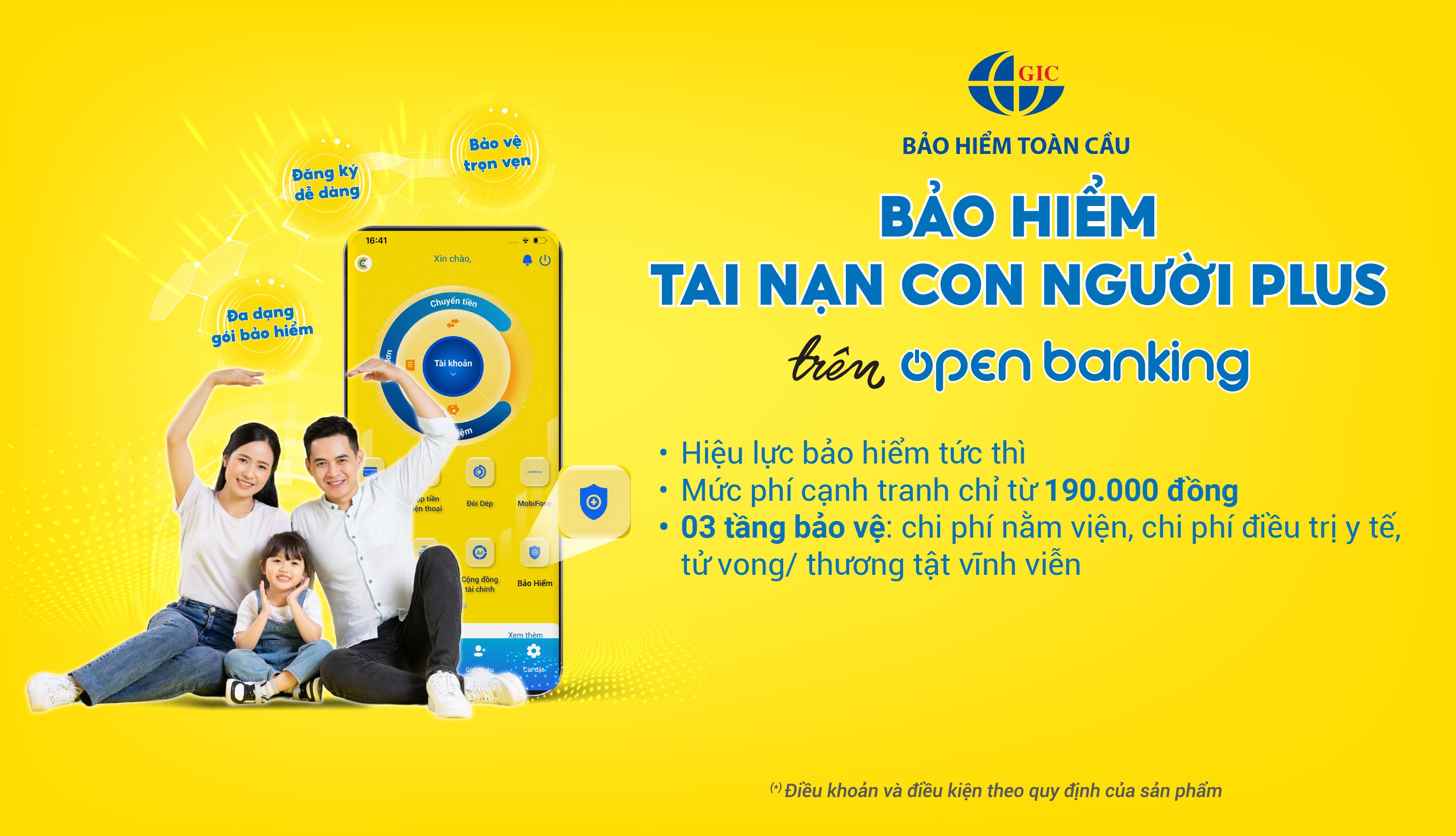 Bảo hiểm tai nạn con người Plus trên OpenBanking